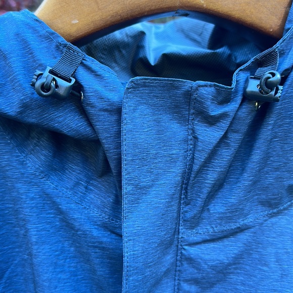 32 degrees cool rain jacket ☔️ heather deep sea blue with stuff pouch size XL - Picture 5 of 8